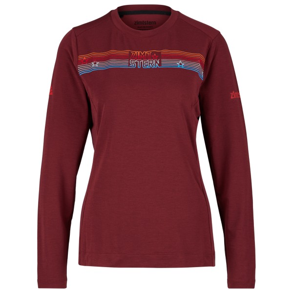 Zimtstern - Women's Trailflowz Shirt L/S - Longsleeve Gr XS rot;schwarz von zimtstern