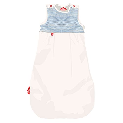 4 Jahreszeiten Baby Schlafsack Winter 0-6 Monate und weitere Größen & viele süße Designs - Atmungsaktiver Schlafsack für einen erholsamen Schlaf (110cm (24-48 M), blau gestreift) von zizzz