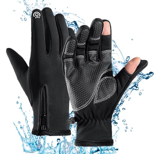 zjhukfmc Screen Touch Fäustlinge, Winter-Fahrradhandschuhe - wasserdichte Winter-Fahrradhandschuhe | Winddichte Herbstfäustlinge, verschleißfester Fäustling zum Spazierengehen von zjhukfmc