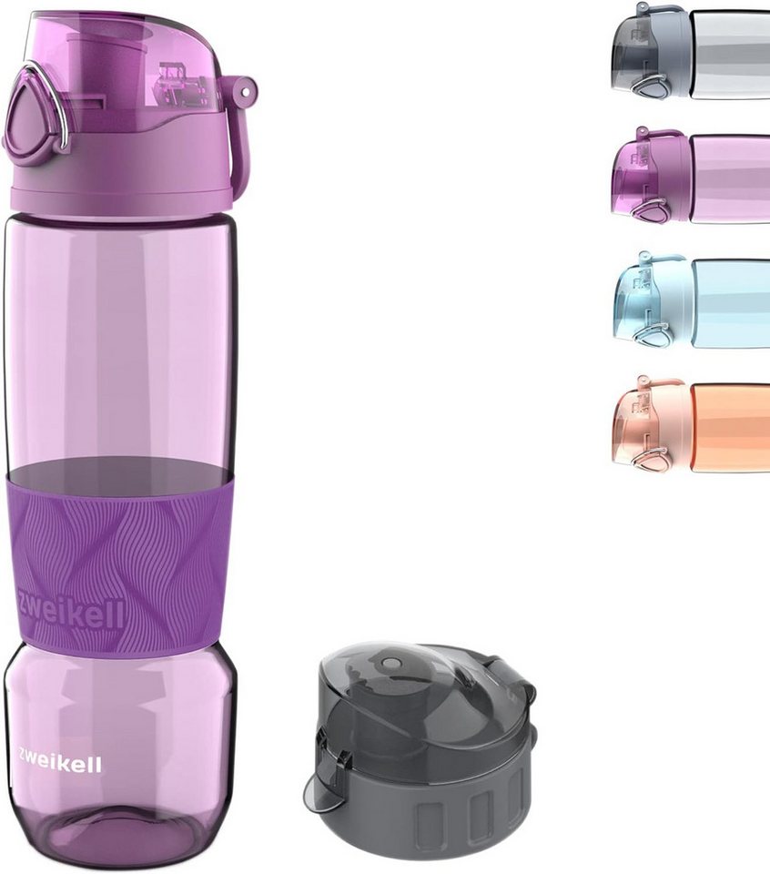 zweikell Trinkflasche Tritan-Wasserflasche, Kunststoff, BPA-frei, unzerbrechliches 650 ml von zweikell