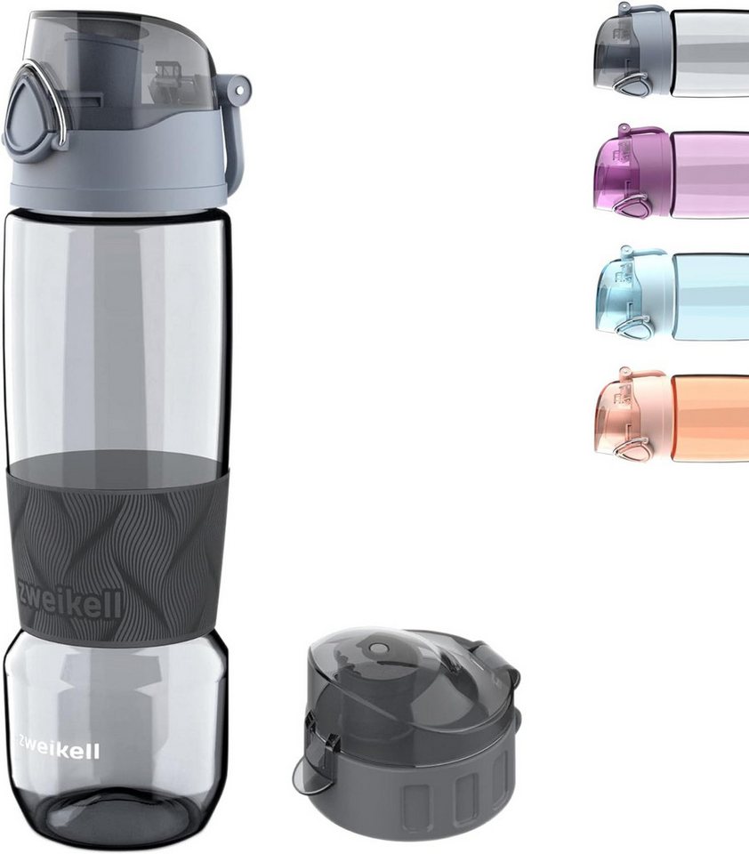 zweikell Trinkflasche Tritan-Wasserflasche, Kunststoff, BPA-frei, unzerbrechliches 650 ml von zweikell