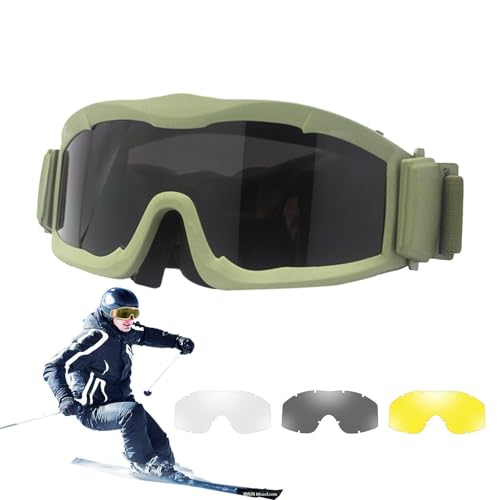 Anti-Beschlag-Schutzbrille, Airsoft-Schutzbrille, Outdoor-Sportbrille, Brille mit UV-Schutz und Aufprall für erhöhte Sicherheit bei Outdoor-Aktivitäten von zwxqe