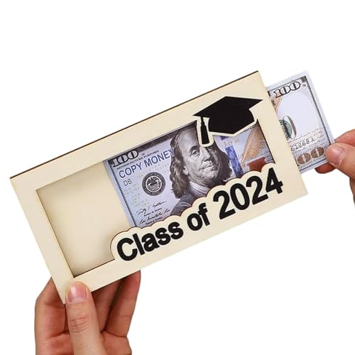 Geldhalter zum Schulabschluss 2024 | Sichere Kartenbox für Abschlussfeier 2024 | DIY Geldhalter für Abschluss, 2024 High School Graduation Card Box, Umschlag Geldbörse High School Senior von zwxqe
